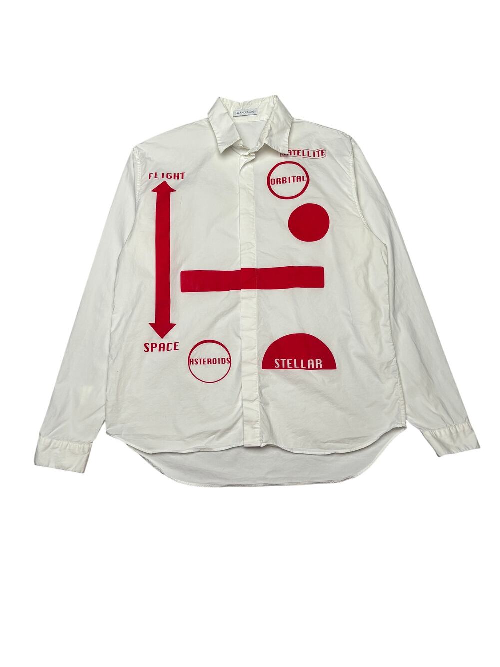 JW Anderson Space Orbital Satellite Button Up Shirt Men's 40 US Large